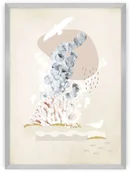 Obrazy i zdjęcia - Dekoria Plakat Beige Abstract I 21 x 30 cm Ramka Srebrna 218B-000-46 - miniaturka - grafika 1