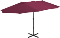 Parasole ogrodowe - vidaXL Parasol ogrodowy na słupku aluminiowym, 460 x 270 cm, bordowy - miniaturka - grafika 1