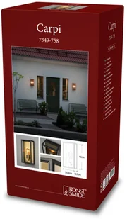 Konstsmide Kinkiet zewnętrzny Carpi, czarny, szerokość 20,5cm - Lampy ogrodowe - miniaturka - grafika 5