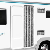 Moskitiery - VidaXL Zasłona przeciwko owadom, szarość i biel, 56x185 cm, szenil 284271 VidaXL - miniaturka - grafika 1