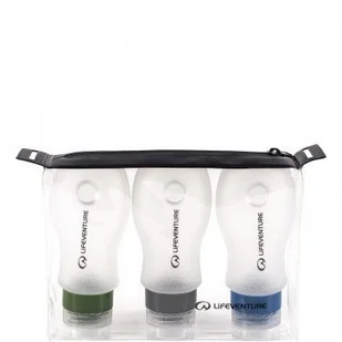 Lifeventure Podróżne pojemniki na płyny do samolotu Lifeventure Silicone Flight Bottle Set - Kosmetyczki, organizery i kuferki - miniaturka - grafika 3