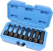 Klucze i nasadki - KS Tools BRILLIANT TOOLS BRILLIANT TOOLS BT022615 1/2" nasadka udarowa typu kraft sześciokątna, zestaw 5-19 mm, 8-częściowy [Powered by KS Tools] BT022615 - miniaturka - grafika 1