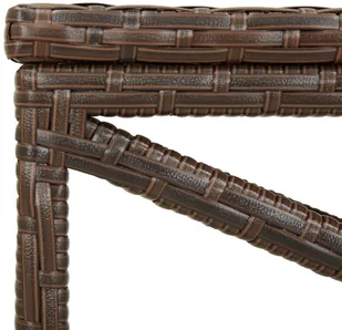 vidaXL Ławka ogrodowa, 120 cm, polirattanowa, brązowa - Ławki ogrodowe - miniaturka - grafika 6