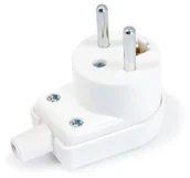 Kostki, złączki, wtyczki - KOLORENO WTYCZKA SKOŚNA Z UZIEMIENIEM 16A 250V UL006 BIAŁA WT-UL006 - miniaturka - grafika 1