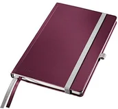 Notesy i bloczki - Leitz Style 44850028 notatnik, twarda oprawa, format A5, w linie, bordowy 44850028 - miniaturka - grafika 1