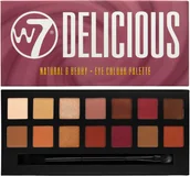 Cienie do powiek - W7 Delicious Natural & Berry Eye Colour Palette Paleta 14 Cieni Do Powiek - miniaturka - grafika 1