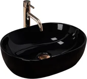 Umywalki - Rea Umywalka nablatowa Amelia Black czarna U7411 - miniaturka - grafika 1