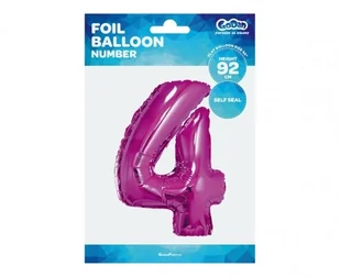GoDan Balon foliowy cyfra 4, 34", różowa FG-C85R4 - Balony i akcesoria - miniaturka - grafika 3