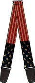 Flagi i akcesoria - Buckle Down Pas do gitary z nylonu BD  Vintage flaga USA Amerika United States Stretch GS-W32210 - miniaturka - grafika 1