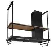 Okapy kuchenne - Nortberg Metropolis Premium Wood Black Matt 180 - miniaturka - grafika 1