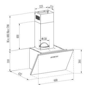 Klarstein Silver Lining 60 (CGCH2-SilvLining-60) - Okapy kuchenne - miniaturka - grafika 11