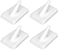 Wieszaki łazienkowe - Fackelmann 61203 4 haczyków samoprzylepnych, tworzywo sztuczne, biały, 14.8 x 11.4 x 7 cm 61203 - miniaturka - grafika 1
