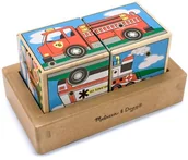 Klocki - Melissa&Doug Klocki sześcienne dźwiękowe pojazdy 11272 702950 - miniaturka - grafika 1