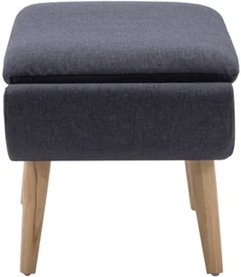 vidaXL Podnóżek tapicerowany, 73 x 43 x 42 cm, ciemnoszary - Inne meble do salonu - miniaturka - grafika 5