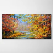 Obrazy i zdjęcia - PL Coloray Obraz Szklany las Jesień 100x50cm - miniaturka - grafika 1