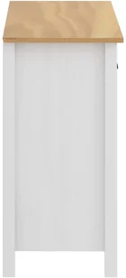 vidaXL Komoda Hill Range, biała, 90x40x80 cm, lite drewno sosnowe - Komody - miniaturka - grafika 6