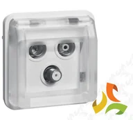 Gniazdka elektryczne - Hager BERKER W.1 Moduł gniazdo antenowe RTV-SAT końcowe z pokrywą IP55 biały 12033562 12033562/HAG - miniaturka - grafika 1