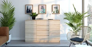 KOMODA 2D4S 140 - DĄB SONOMA 2D4S 140 SONOMA KPL - Komody - miniaturka - grafika 2