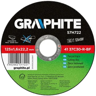 Graphite Tarcza tnąca do kamienia 125x1,6x22mm 57H722 - Materiały ścierne - miniaturka - grafika 3