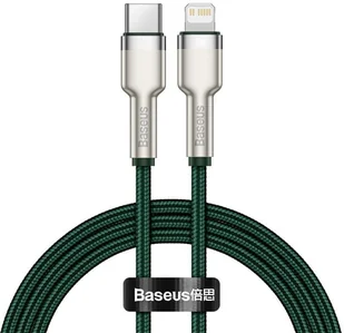 Baseus Kabel Baseus Cafule Metal USB-C do Lightning 20W 1m, zielony 6953156202092 - Kable komputerowe i do monitorów - miniaturka - grafika 2