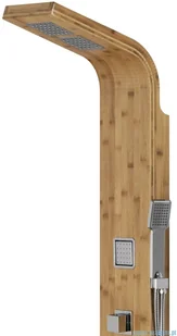 Corsan Bao chrom drewno bambusowe B-022TBCH | - Panele prysznicowe - miniaturka - grafika 5