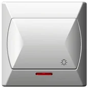 Wyłączniki światła i elektryczne - LEDart zwierny światło podświetlany biały ŁP-5AS/00 Akcent Ospel - miniaturka - grafika 1