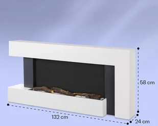 Klarstein Klarstein Studio Light & Fire 2 Smart kominek 1000/2000W MDF sterowanie przez Wi-Fi ACO7-Studio L&F 2 B - Kominki elektryczne - miniaturka - grafika 7