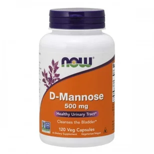 Now Foods NOW D-Mannose 500mg 120vegcaps - Witaminy i minerały dla sportowców - miniaturka - grafika 4