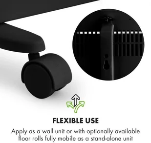 Klarstein Klarstein Hot Spot Slimcurve Grzejnik 80 x 40 cm 40 m 2000 W 540°C IP24 kolor czarny ACO7-HS Slimcurve BK - Ogrzewanie przenośne - miniaturka - grafika 3