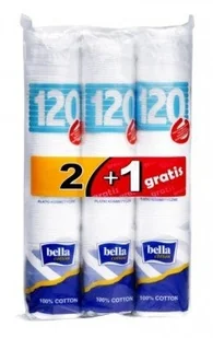 Bella Płatki kosmetyczne Cotton okrągłe 3 x 120szt. - Waciki, płatki i patyczki kosmetyczne - miniaturka - grafika 2