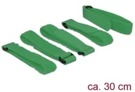 Maskownice do kabli - Delock Organizer kabli rzep 300x20mm zielony 5 sztuk - miniaturka - grafika 1