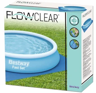 Bestway Mata pod basen Flowclear, 396 x 396 cm vidaXL - Akcesoria do basenów - miniaturka - grafika 7