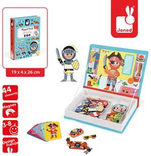 Janod Magnetyczna układanka Kostiumy Chłopiec Magnetibook, solution_bc3700217327194 - Układanki dla dzieci - miniaturka - grafika 6