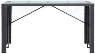 vidaXL 9-cz zestaw ogrodowych mebli barowych ratan PE czarny 49569 - Pozostałe meble ogrodowe - miniaturka - grafika 4