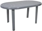 Stoły ogrodowe - Stół Jantar owalny 135 x 80 cm szary - miniaturka - grafika 1