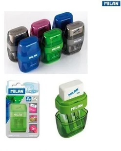 Milan temperówko-gumka, mix kolorów - Temperówki - miniaturka - grafika 2