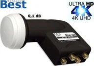 Konwertery satelitarne - Best Konwerter Satelitarny LNB Quad BEST HG 404 Ultra Black 0,1dB 4260443570171 - miniaturka - grafika 1