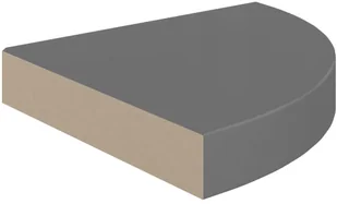 vidaXL vidaXL Narożne półki ścienne, 2 szt., połysk, szare, 25x25x3,8 cm, MDF - Półki do salonu - miniaturka - grafika 6