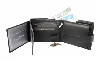 Wild Portfel Męski Skórzany JENNIFER JONES Skóra Licowa Duży Poziomy Z Zapięciem 5315 RFID - Portfele - miniaturka - grafika 4