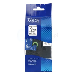 Brother strefadrukarek.pl Taśma TZe-NFX221 nylon mocny klej 9mm x 5m biała czarny nadruk - zamiennik | OSZCZĘDZAJ DO 80% - ZADZWOŃ! PROMOCJA! TZe-NFX221 - Etykiety do drukarek - miniaturka - grafika 2