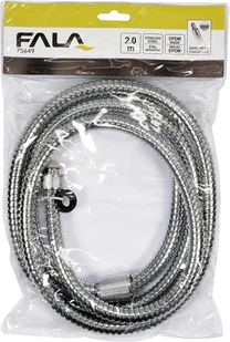 FALA WĄŻ PRYSZNICOWY 2.0M WZMOCNIONY PODWÓJNY SPLOT CHROMOWANY 75649 - Węże prysznicowe - miniaturka - grafika 3