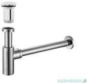 Syfony - Omnires syfon umywalkowy z korkiem klik-klak chrom A706CR/A186 - miniaturka - grafika 1