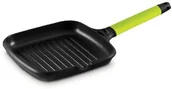 Patelnie - Fundix Castey fundix 27 x 27 cm nonstick Cast aluminium Induction Grill Pan with kiwi Removable Handle F3-IG27 - miniaturka - grafika 1