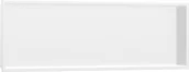 Półki łazienkowe - Hansgrohe 56067700 XtraStoris Original Wnęka ścienna z ozdobną ramą 30 x 90 x 10 cm biały matowy - miniaturka - grafika 1