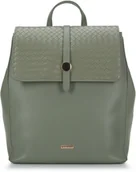 Plecaki - Wittchen Damski plecak z plecionką na klapie 94-4Y-509-Z - miniaturka - grafika 1