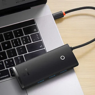 Baseus HUB Adapter Lite Series przejściówka rozdzielacz USB-A do 4x USB-A 25cm WKQX030001 - Huby USB - miniaturka - grafika 5