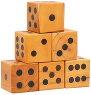 Zabawki kreatywne - VidaXL Lumarko Gigantyczny zestaw kości do gry, 6 szt. lite drewno sosnowe! 93172 VidaXL - miniaturka - grafika 1