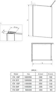Deante Abelia  Walk-In 100 KTA N30P - Kabiny prysznicowe - miniaturka - grafika 7
