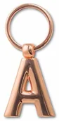 Breloki - if IF metalowa litera brelok spersonalizowane litery alfabetu - różowe złoto - A - miniaturka - grafika 1