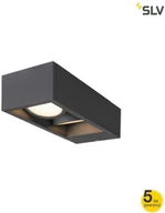 Lampy ogrodowe - Spotline SLV ESKINA FRAME WL zewnętrzna oprawa ścienna LED podwójna kolor antracytowy przełącznik CCT 3000/4000 K 1004748 - miniaturka - grafika 1